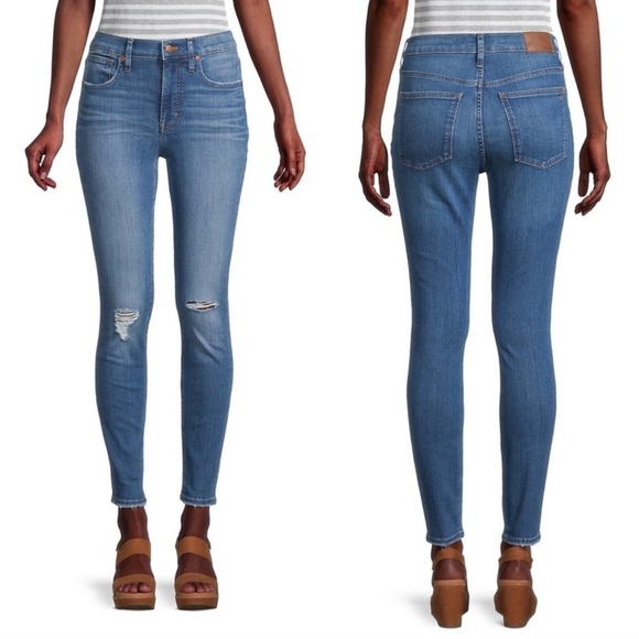 New MADEWELL 9" High Rise Skinny Jeans In Wilcrest Wash Size 32 - Picture 16 of 16